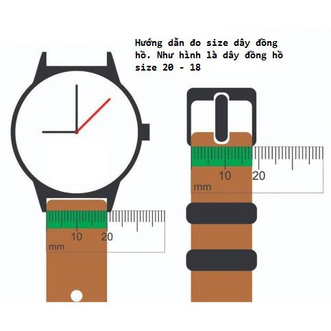 Dây đồng hồ handmade - Da bò Epsom- Bảo hành 12 Tháng
