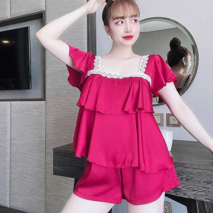 set đồ nữ sang chảnh, đồ ngủ 2 dây dễ thương - CN30