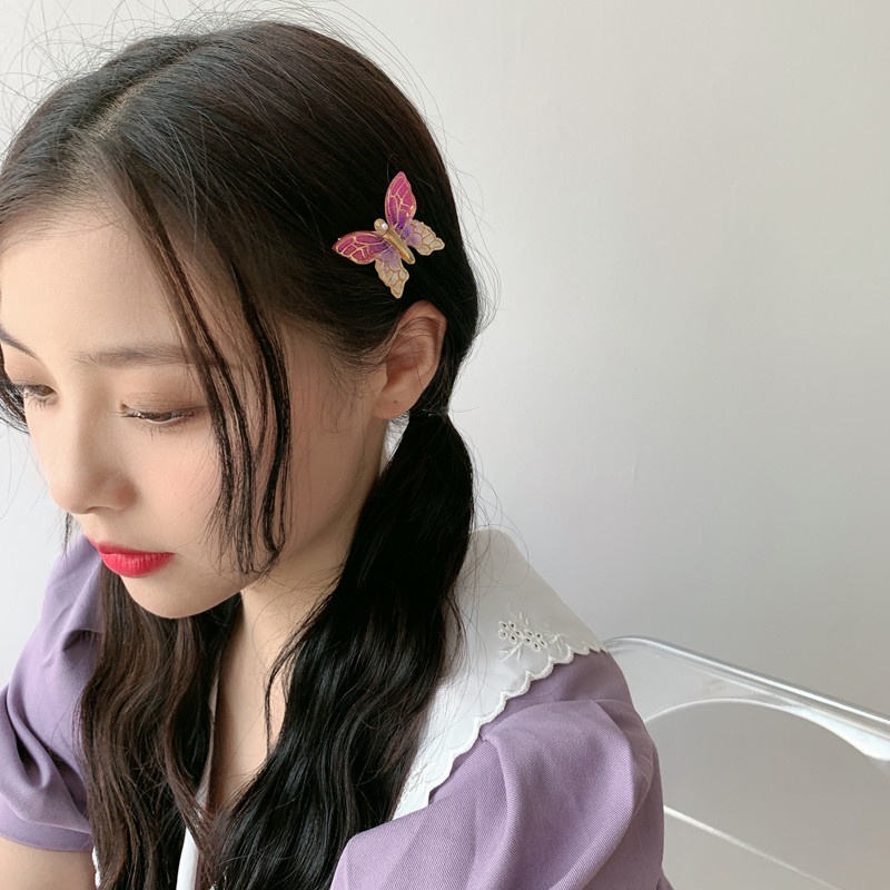 Kẹp Tóc Hình Nơ Đơn Giản Phong Cách Hàn Quốc Cho Nữ