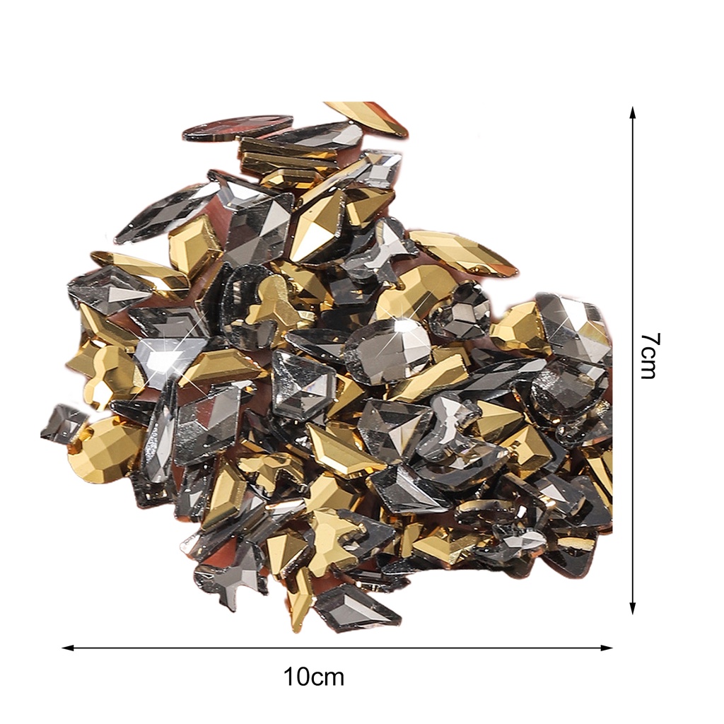 Bộ 100 Hạt Đá Cực Quang Trang Trí Móng Tay DIY