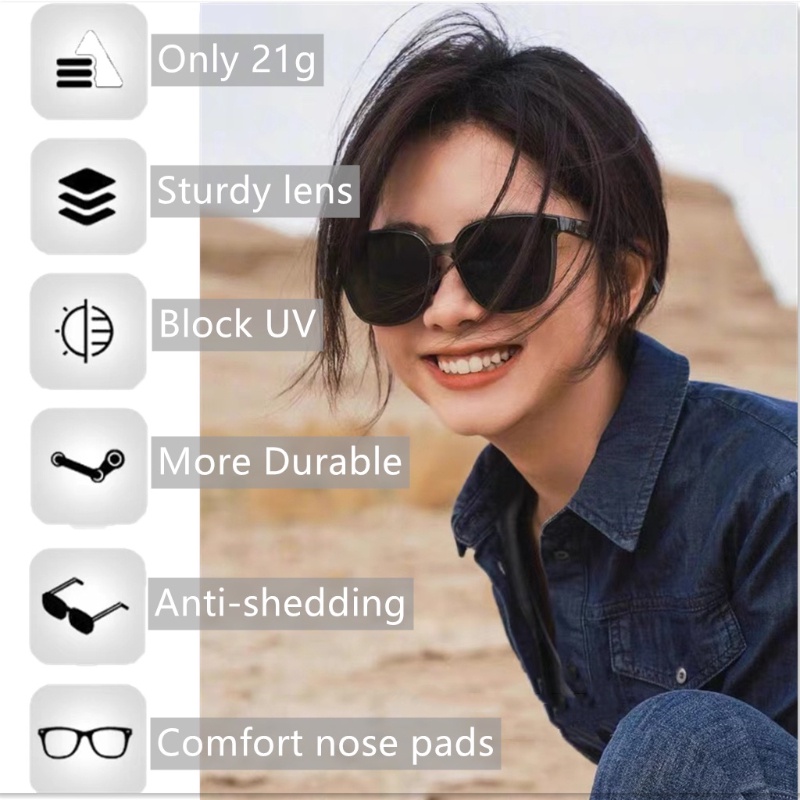 Kính mát KAIWENLOVE hình chữ nhật chống tia uv thiết kế thời trang Hàn Quốc cho nam và nữ