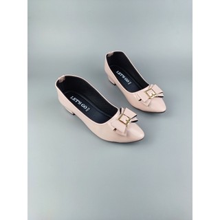 GIÀY BÚP BÊ ĐẾ 3CM NƠ PHỐI