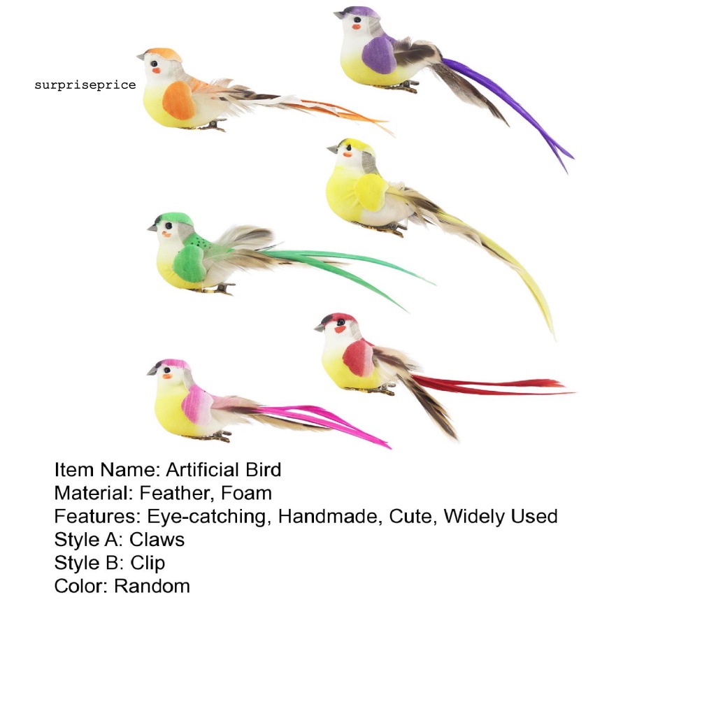 Chim Nhân Tạo Bằng Xốp Thân Thiện Với Môi Trường Trang Trí Cây Thông Giáng Sinh