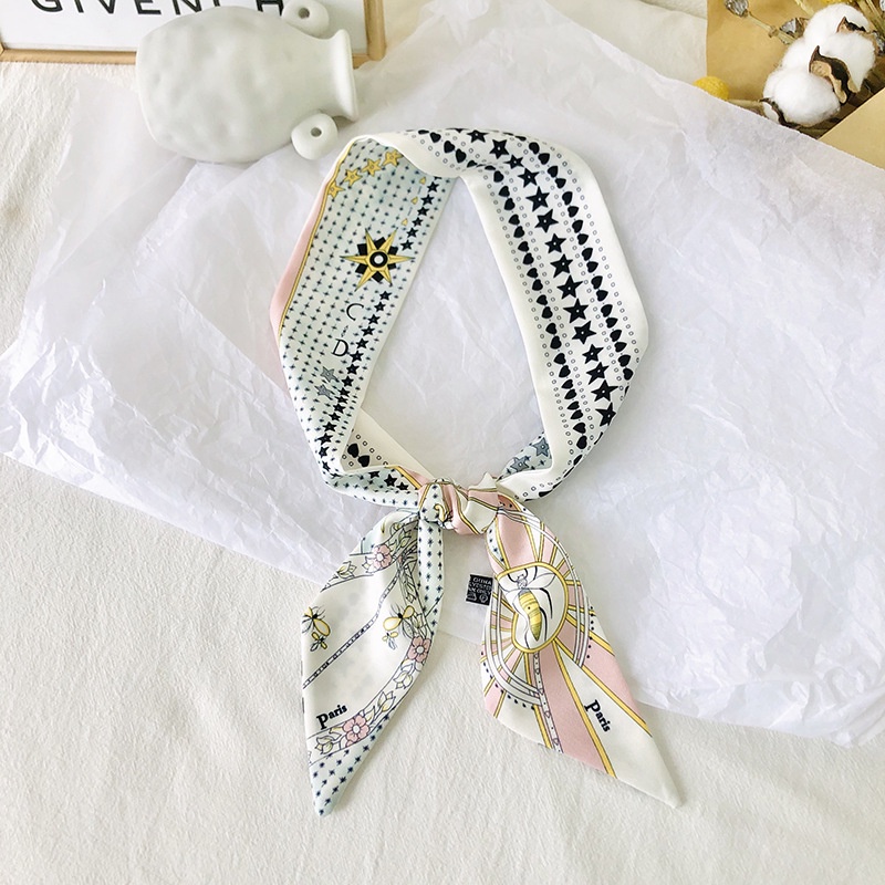 Khăn Quàng Cổ / Túi Xách Bằng Lụa Satin Thắt Nơ Thời Trang