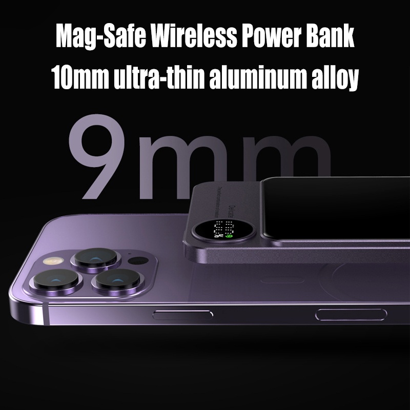 Sạc Dự Phòng 10000mAh Mag An Toàn Không Dây Cho iphone 12 13 14