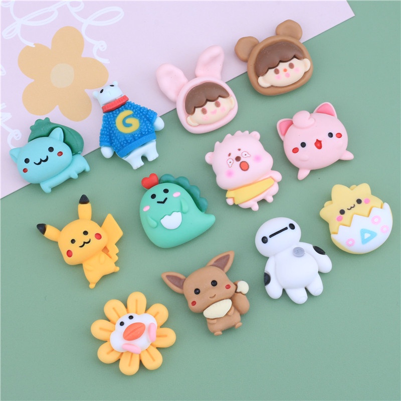Phụ Kiện Ghim Trang Trí Giày Hình Động Vật Hoa Khủng Long Baymax Croc Jibbits Dễ Thương Cho Bé