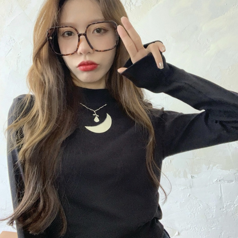 Áo thun nữ NRVP dài tay dáng rộng in hình phong cách Hàn Quốc kiểu mới