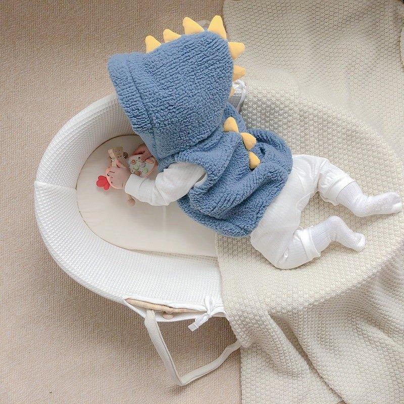 Áo gile lông cừu hình thú cưng xinh xắn cho bé