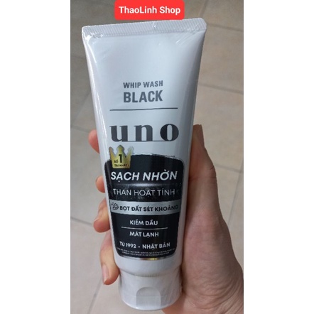 Sữa rửa mặt sạch nhờn than hoạt tính dành cho nam giới Uno Shiseido Nhật Bản