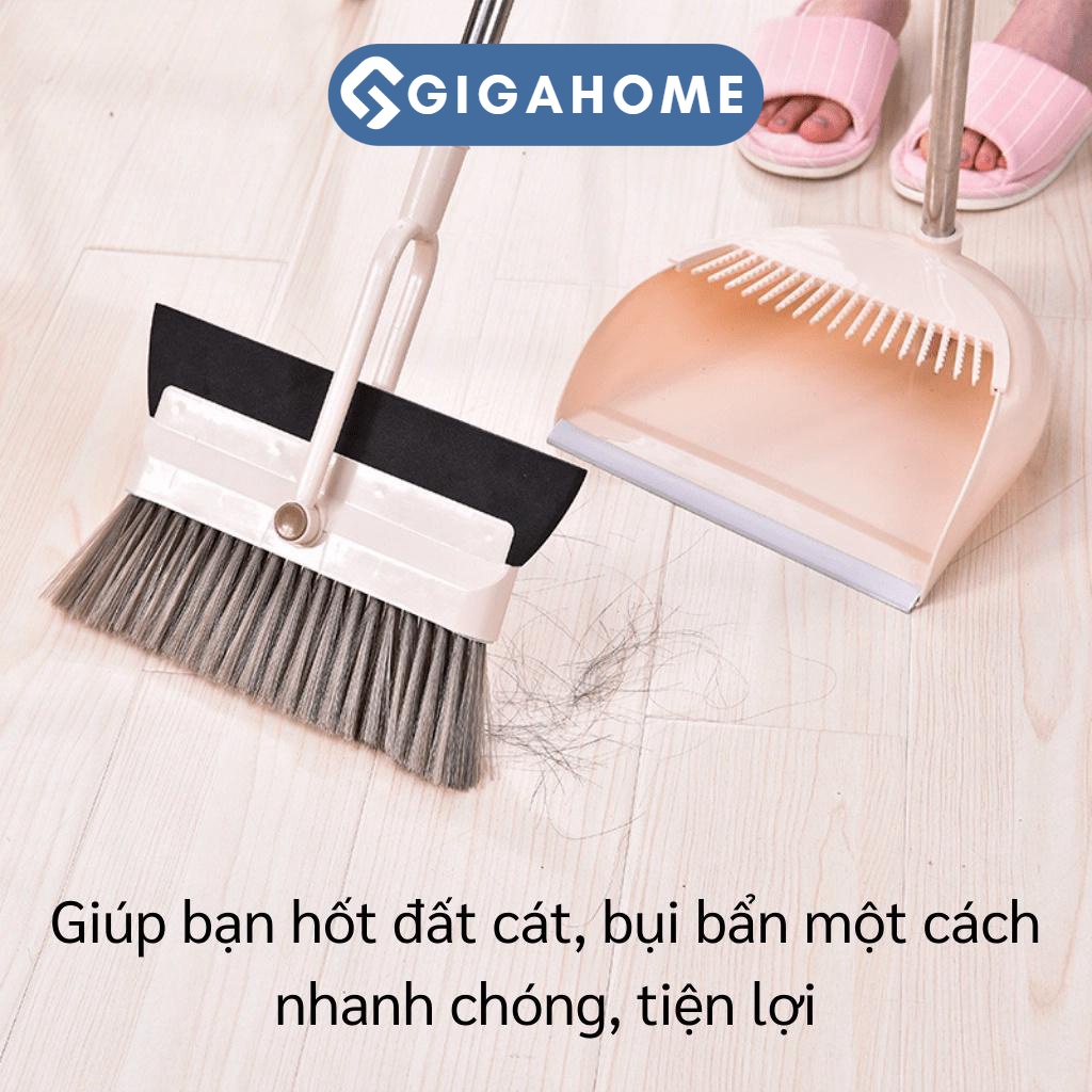 Chổi Quét Nhà Kèm Hốt Rác, Gạt Nước Đa Năng GIGAHOME Xoay Thông Minh 360 Độ10072