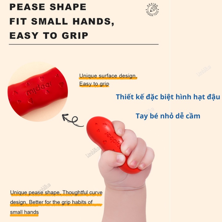 Bút Sáp Màu Hữu Cơ - Bộ 12 Màu - Làm Bằng Sáp Ong Thiên Nhiên Cho Bé Nhỏ - Mideer Pease Crayons - 12 Colors