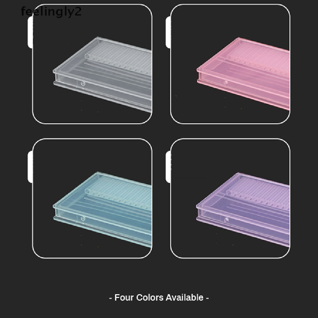 Giá Đỡ Đầu Mài Móng Bằng Nhựa Trong Suốt 24 Ngăn Tiện Lợi