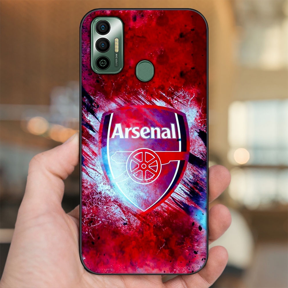 Ốp lưng Tecno Spark 7 viền đen in hình Arsenal FC