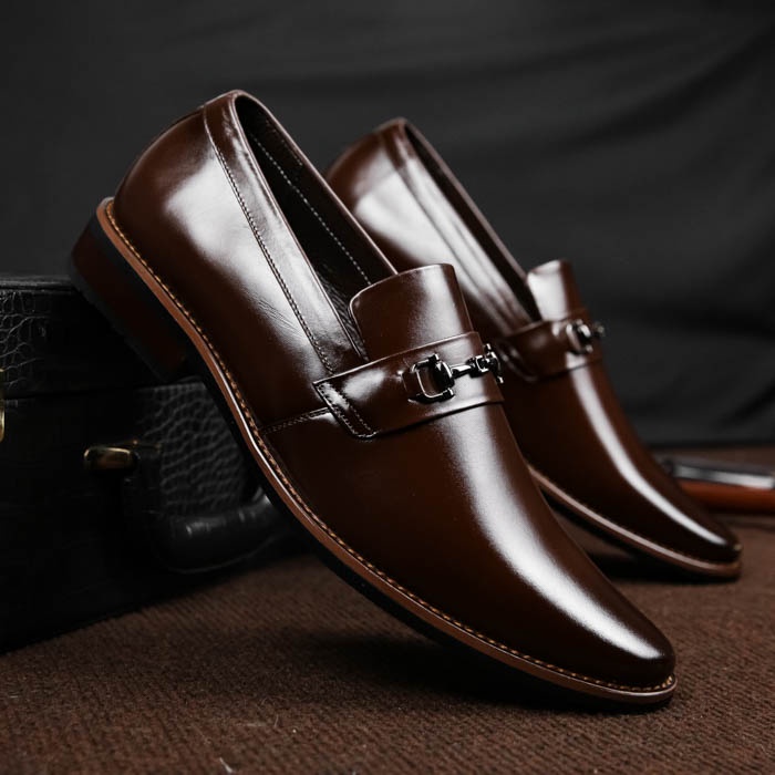 Giày nam đẹp da thật Manzano kiểu lười cho quý ông công sở M66631
