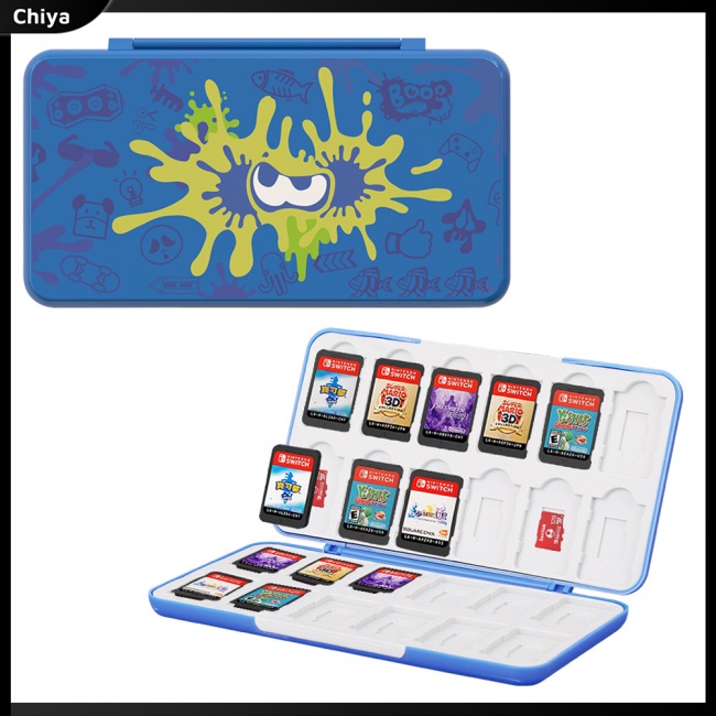 Hộp Đựng Thẻ Chơi Game Nintendo Switch 24 Trong 1 Bằng Silicon 3d