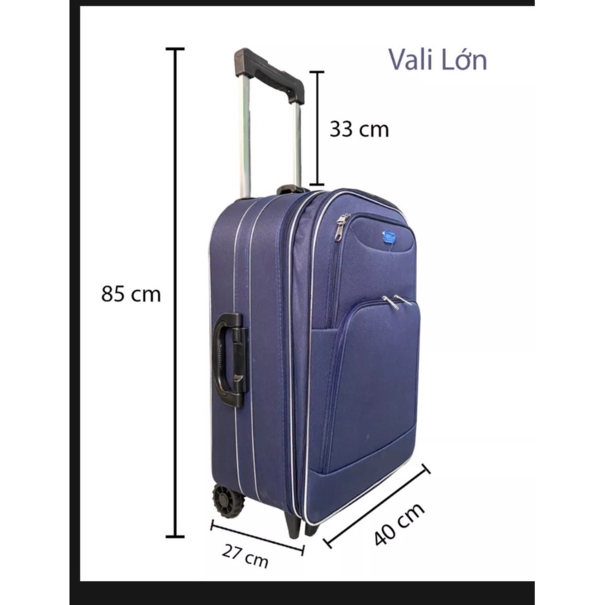 Vali Du Lịch Kéo Tay BI& TI xanh Nauy có nắp 22 Inch