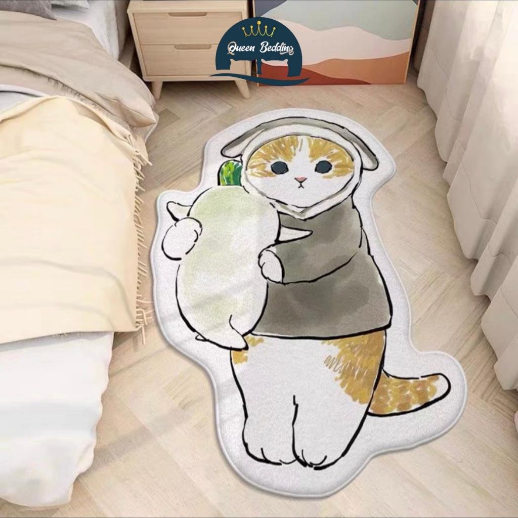 Thảm Chân Giường Mèo Qúy Tộc Bề Mặt Lông Cừu Mềm Mại Mẫu Mã Đa Dạng Size 40cmx120cm