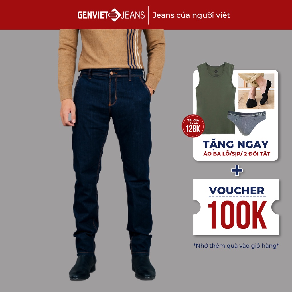 Quần Jeans Nam Ống Col Đứng GENVIET JEANS NAM D1108J2334