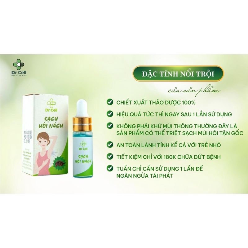 Sạch hôi nách làm sạch mồ hôi, khử mùi thên tự tin Dr.cell 10ml SAN03