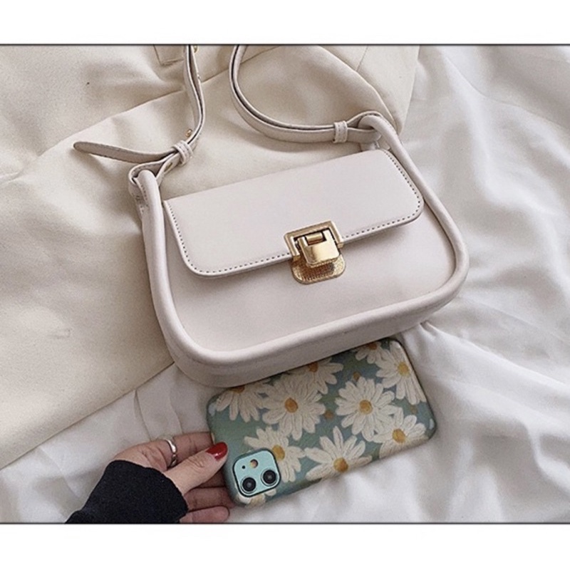 Túi xách nữ, túi kẹp nách khoá gập siêu xinh,siêu dễ thương