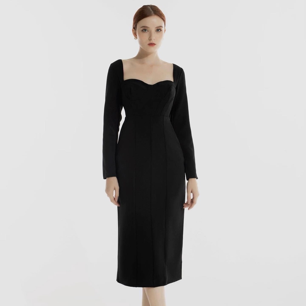 LYDIA DRESS - đầm cúp ngực đi tiệc màu đen dáng dài, hở lưng - HARLEY OFFICIAL