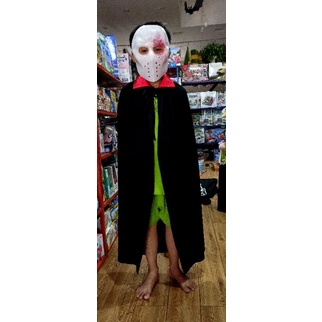 Bộ hoá trang lễ Halloween, áo choàng đen và mặt nạ. 2 size