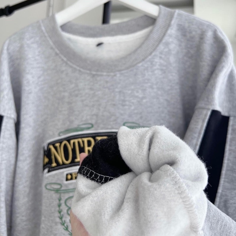 Áo Sweater Chữ Thêu Nỉ Bông Form Rộng NotreDame Unisex 2TCLOTHES