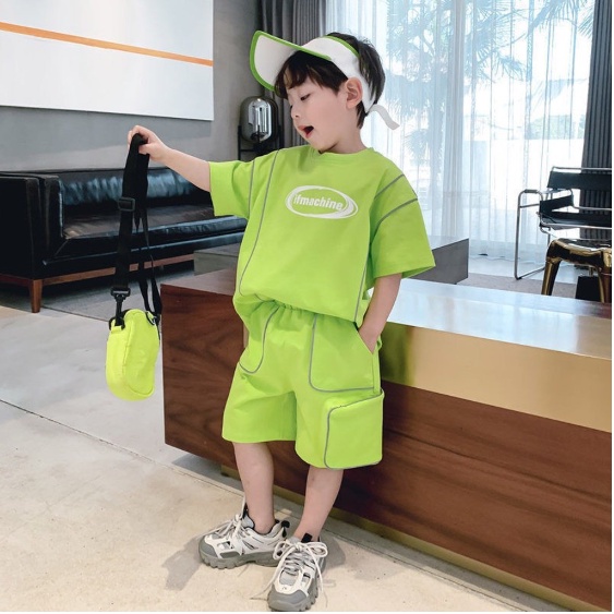 Bộ cộc tay cho bé trai, Bộ Quần Áo Bé Trai Chất Cotton Cao Cấp Viền Siêu Hot - BE KOREA