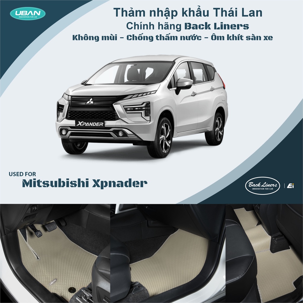 Thảm lót sàn UBAN cho xe Mitsubishi Xpander - Chất liệu nhựa PVC Thái Lan, khít sàn xe, không mùi