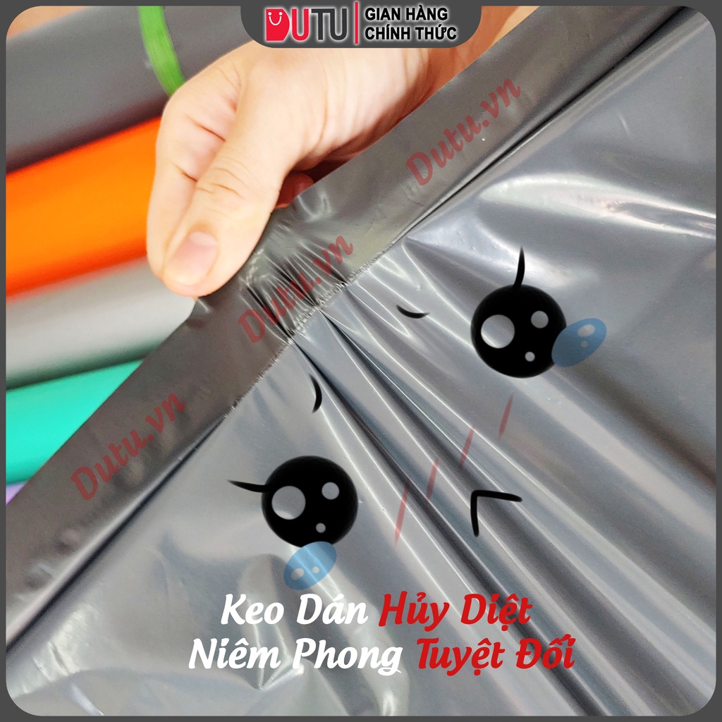100 Túi Niêm Phong Đóng Hàng Tự Dính Gói Hàng Nhanh, Tiết Kiệm Chi Phí Đóng Gói Màu Xám Đen Size 25x35