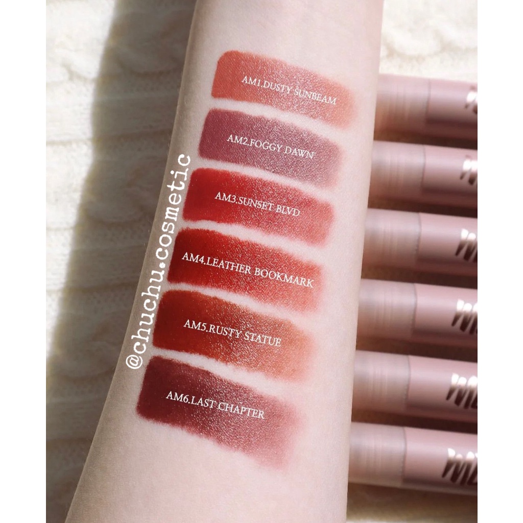 Son Merzy Academia Mellow Tint son Kem Siêu Lì, Lâu Trôi, Lên Màu Chuẩn 4g