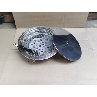 bếp nướng âm bàn vỉ nướng inox + nắp bếp