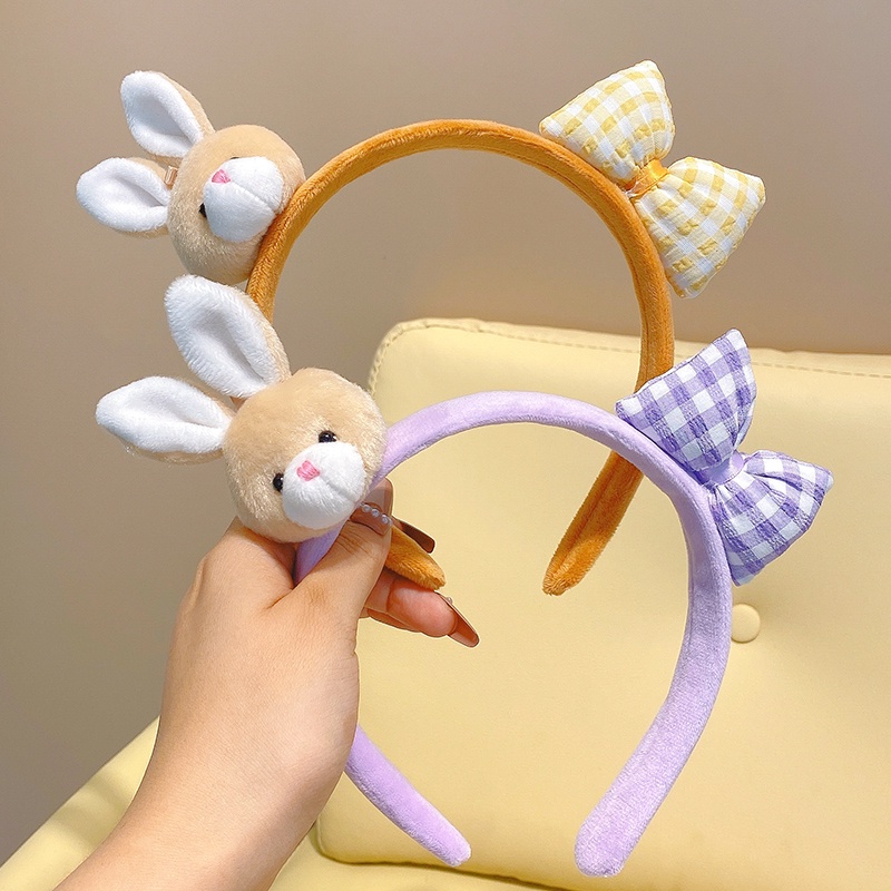 Băng Đô Cài Tóc Phủ Lông Kiểu Hoạt Hình Dễ Thương Thời Trang 2022 Cho Bé Gái