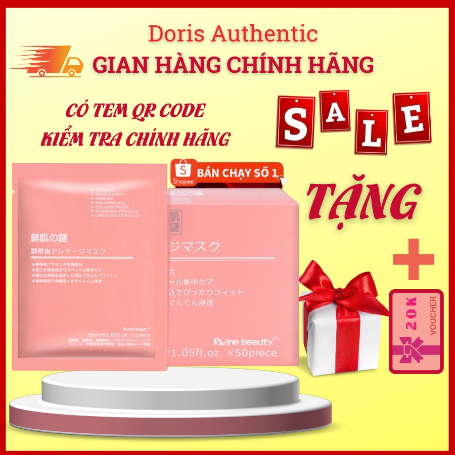 Mặt nạ nhau thai Nhật Bản Rwine Beauty Stem Cell Placenta Mask .