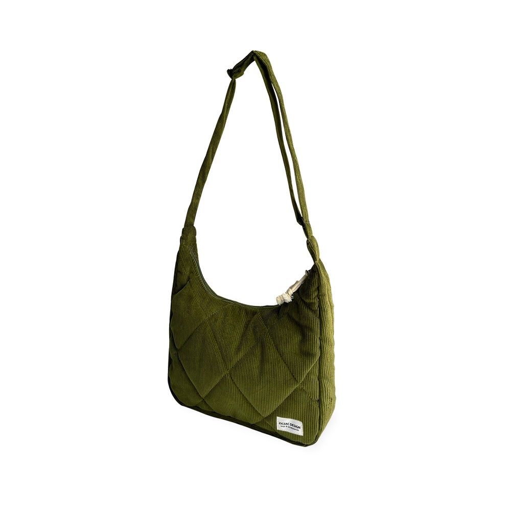 Túi đeo chéo chần bông vải nhung dày dặn Ziczac Design