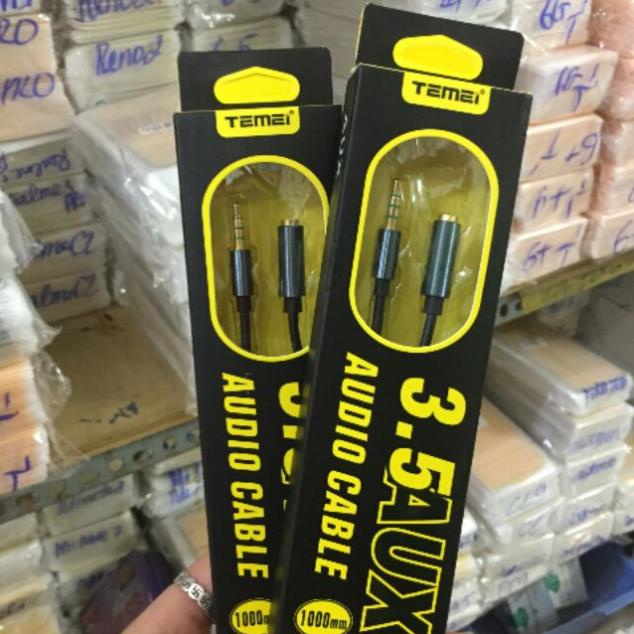 Dây audio hiệu temei 3.5 ra đầu cắm 3.5