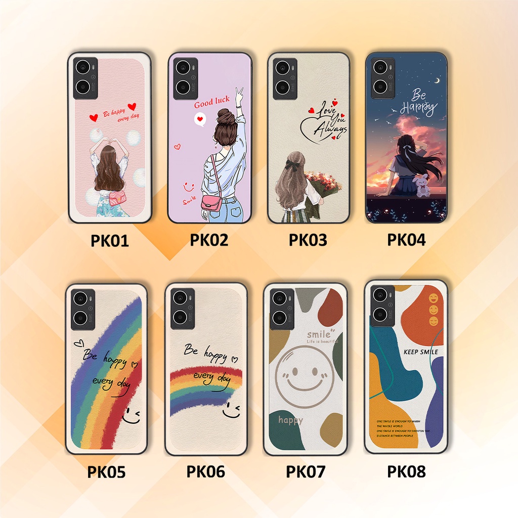 Ốp Oppo A96 4G in hình cô gái be happy trẻ trung cá tính đầy năng động