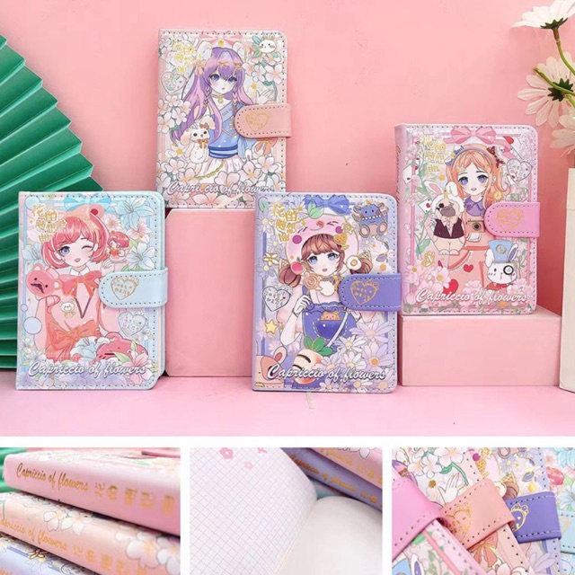 COD&Hàng sẵn sàng】Sổ tay nữ hoạt hình DEPAI 64K Sổ tay Màu Sổ tay Nhật ký Có khóa từ Văn phòng phẩm dành cho học sinh
