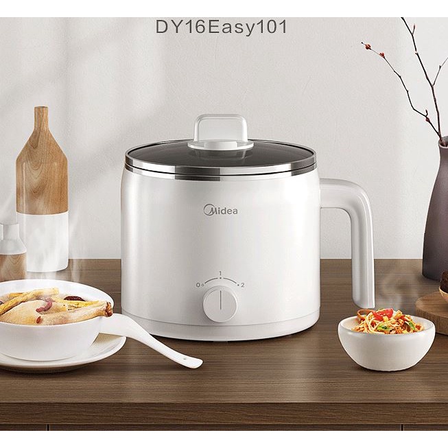 Nồi lẩu điện cao cấp Midea 1.2L đa chức năng: đun nước, pha mỳ, nấu cháo.., tốc độ sôi cực nhanh, chất liệu 304 không gỉ