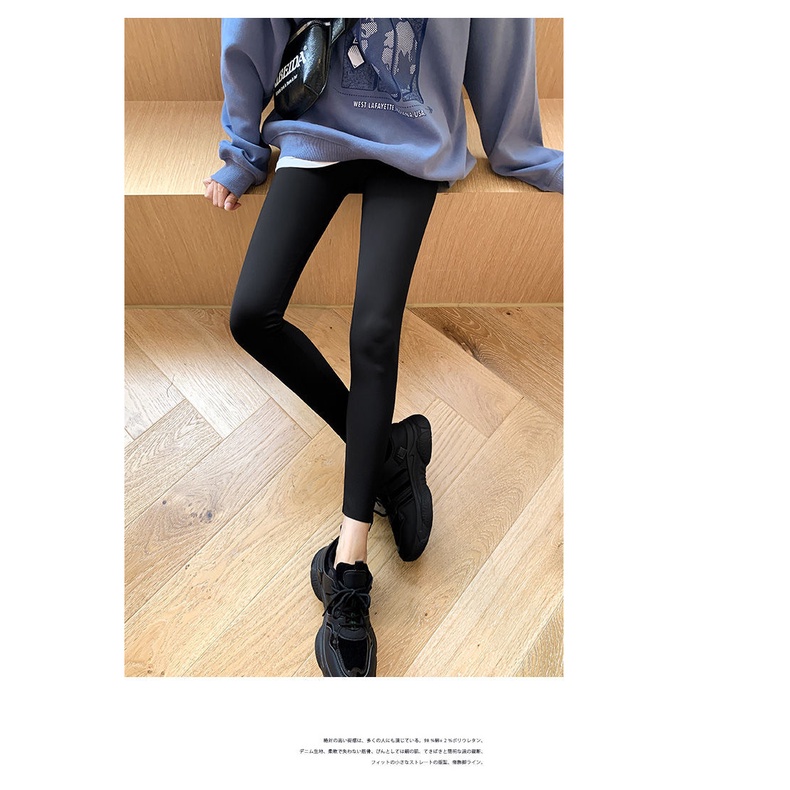 Quần Legging Lưng Cao Màu Đen Thời Trang Tập Yoga Cho Nữ