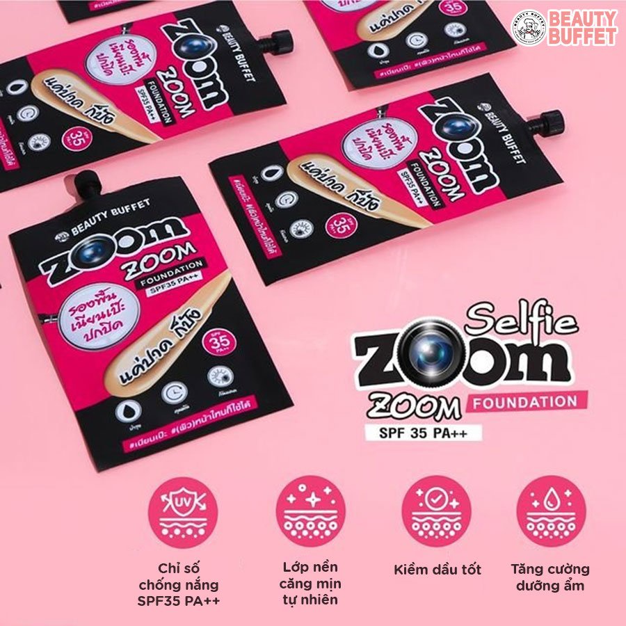 Kem nền Beauty Buffet Zoom Zoom SPF 35 PA++ gói 7g