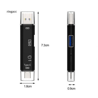 RGA Universal Smart Card Reader Cellphone Accessories USB 2.0 Type-C Micro USB TF SD-Card Reader OTG Adapter Multifunctional