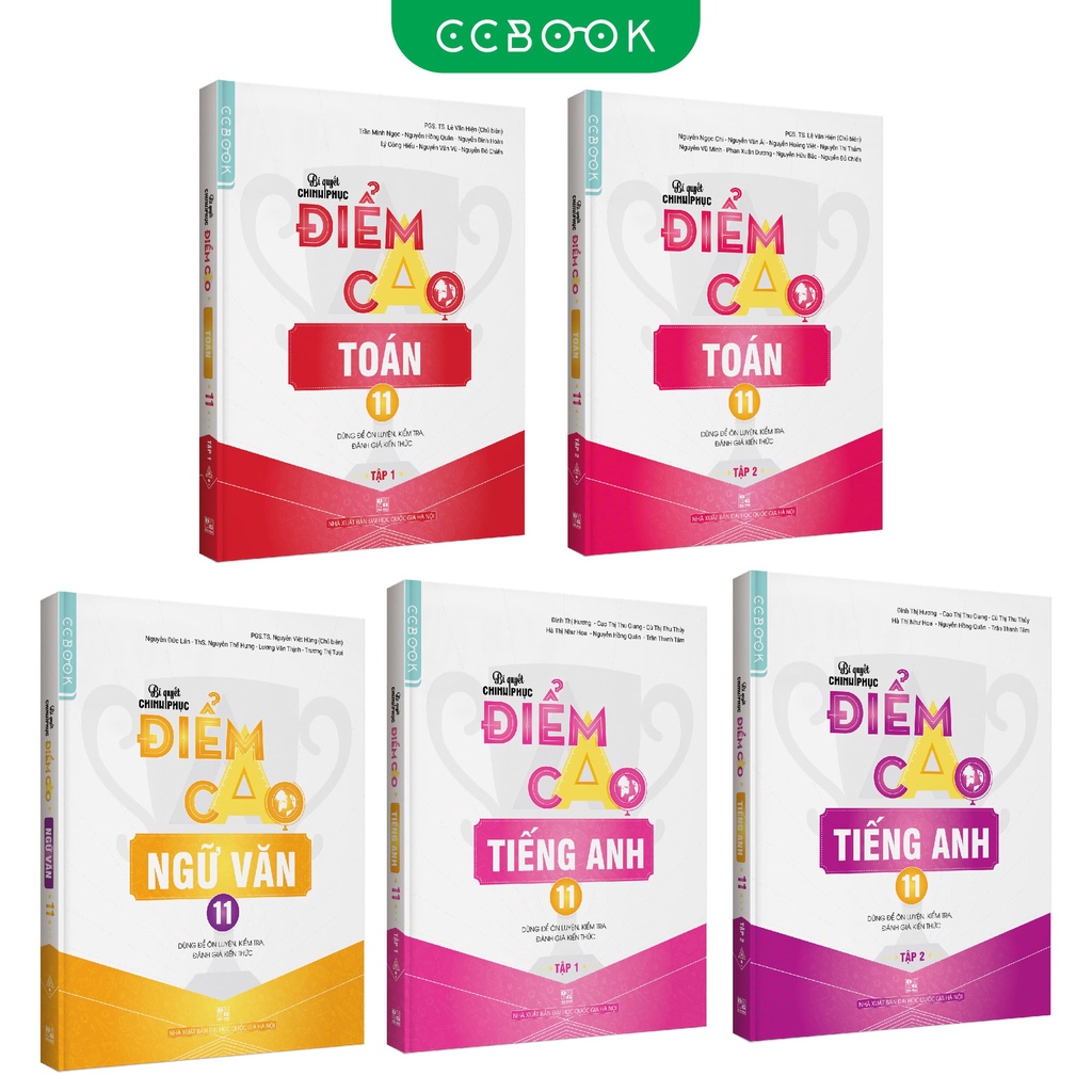 Sách – Combo lớp 11 khối D Bí quyết chinh phục điểm cao – Toán Văn Anh (5 cuốn) – Siêu tiết kiệm – Chính hãng CCbook