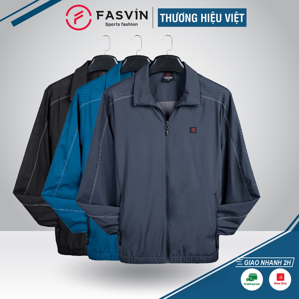 Áo gió nam thể thao 2 lớp Fasvin chất liệu cao cấp mềm mại co giãn ABC22541.HN