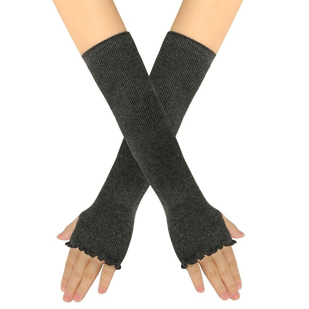 CACTU Găng Tay Dệt Kim Chống Nắng Dài Đến Khuỷu Tay Cho Nữ