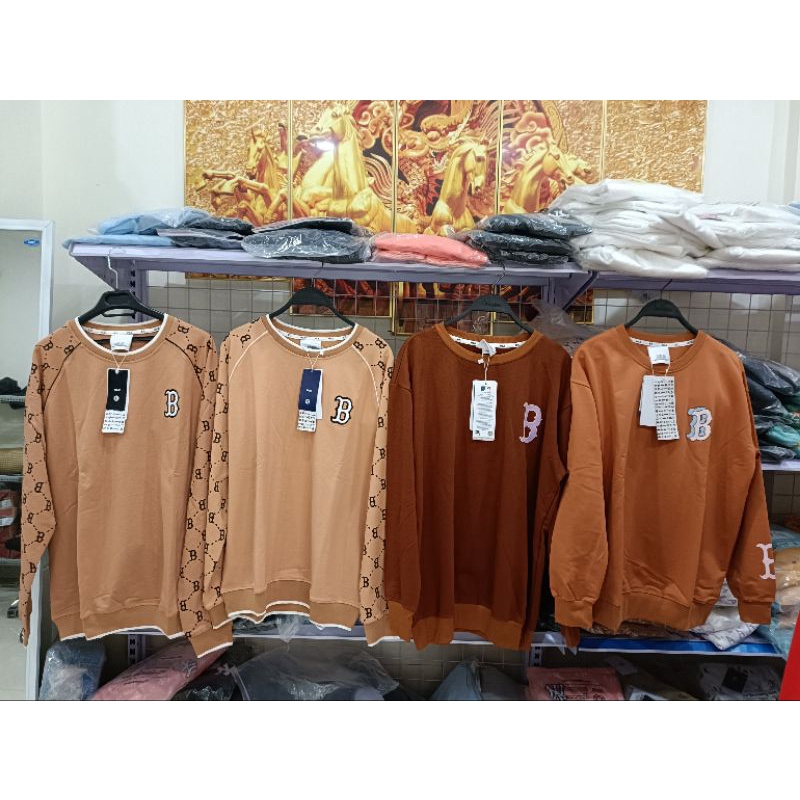 Áo nỉ chữ B MLB