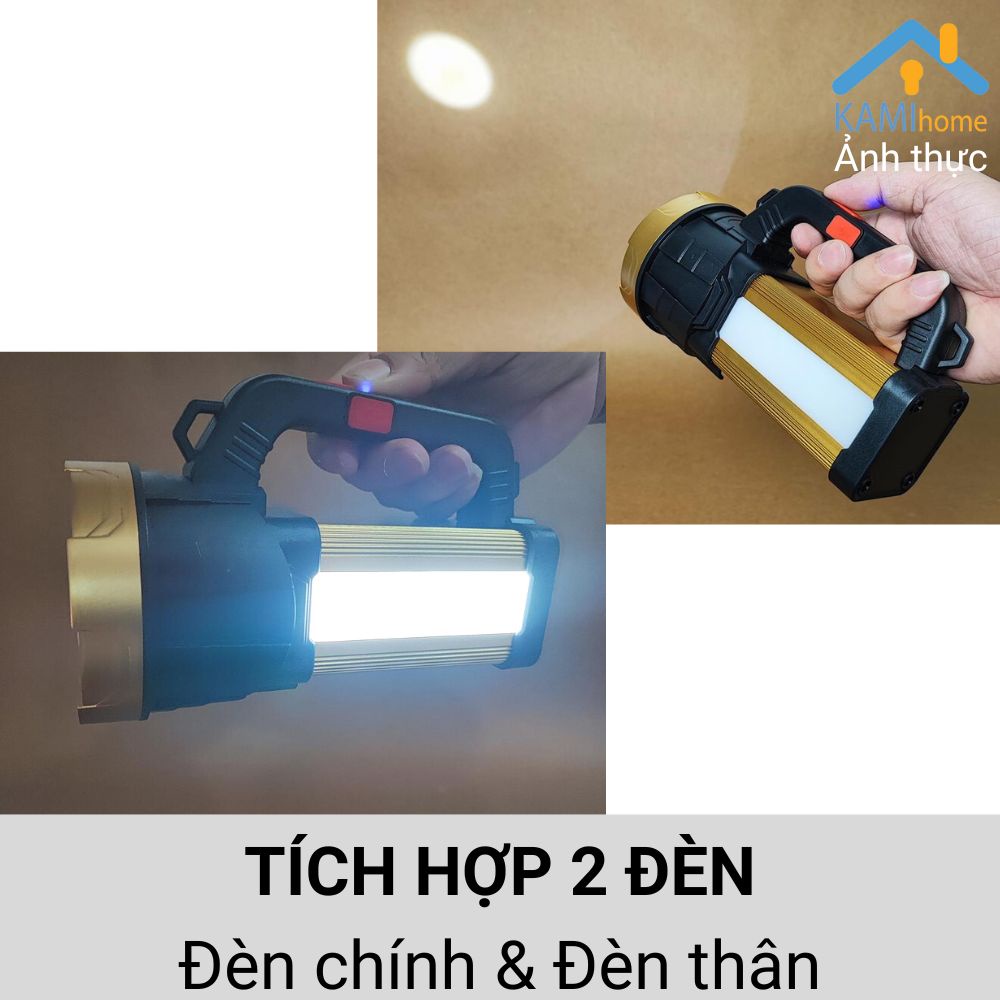 Đèn pin siêu sáng sạc tích điện cỡ lớn cầm tay và để bàn (Chọn mẫu) mã 38038