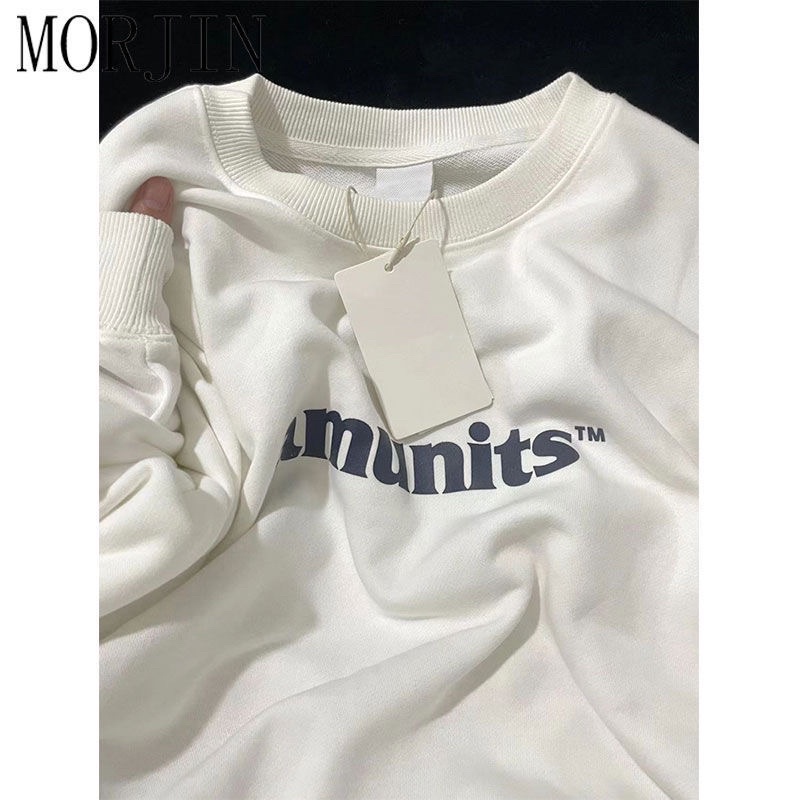 Áo Sweater Morjin Nỉ Chân Cua ONTAN Dáng Rộng Áo Cổ Tròn Nỉ Da Cá Phong Cách Hàn Quốc Mùa Thu Đông