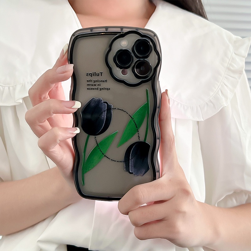 Ốp Điện Thoại Hình Hoa Hồng Và Sóng Biển Cho iphone7 / 7plus / 8 / 8plus / x / xs / 11 / 12 / 13 / 14 / pro / max / plus / promax