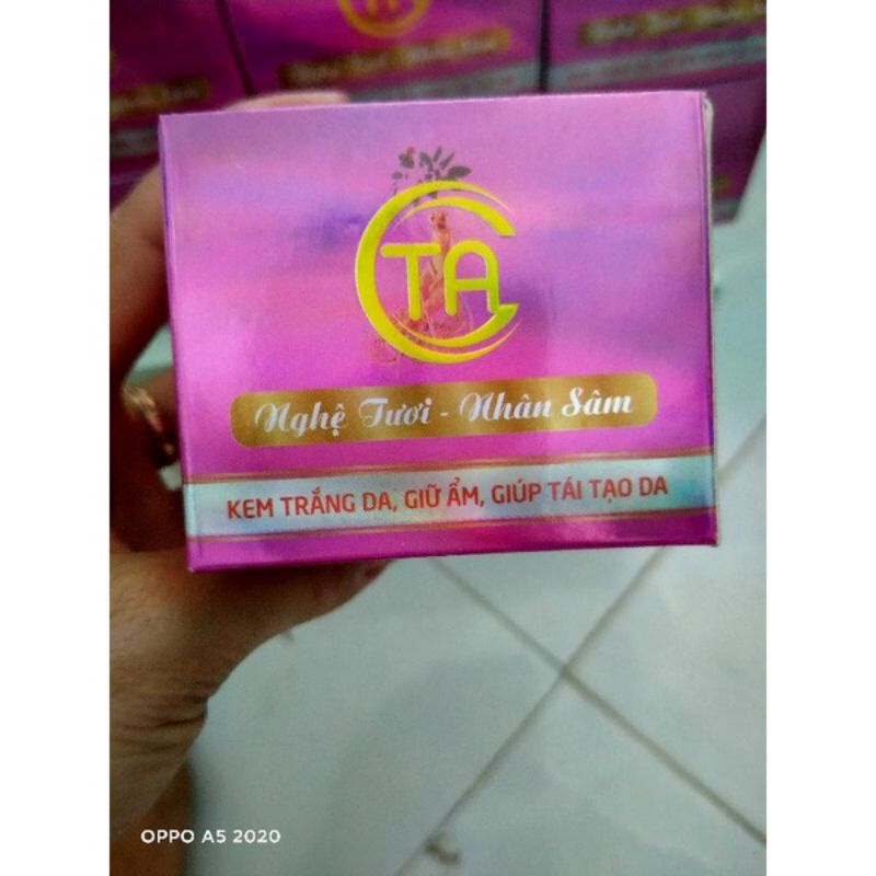 Kem nghệ tươi nhân sâm 3 dòng mụn thâm, nám tàn nhang, dưỡng trắng da 12gr